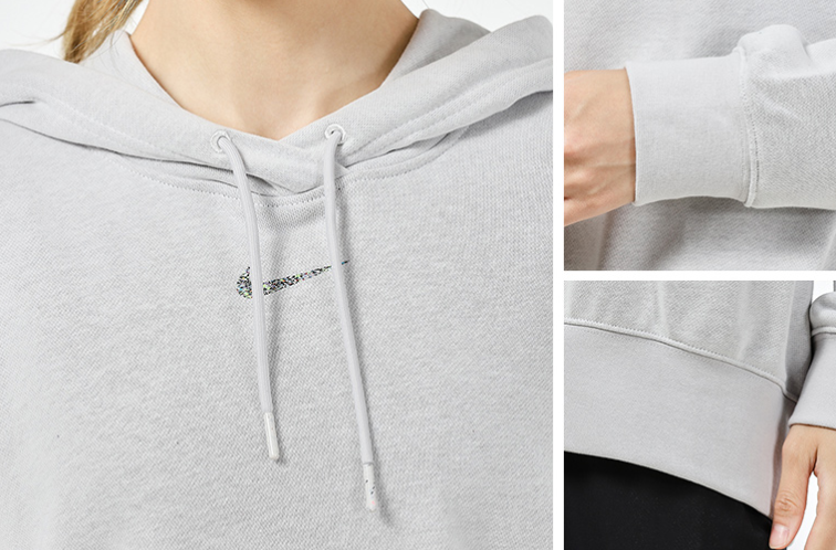 Bluza Nike Sportswear z kapturem szara - obrazek 5