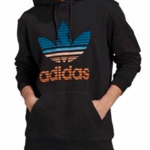 Bluza Adidas Trefoil Ombre z kapturem logo czarna