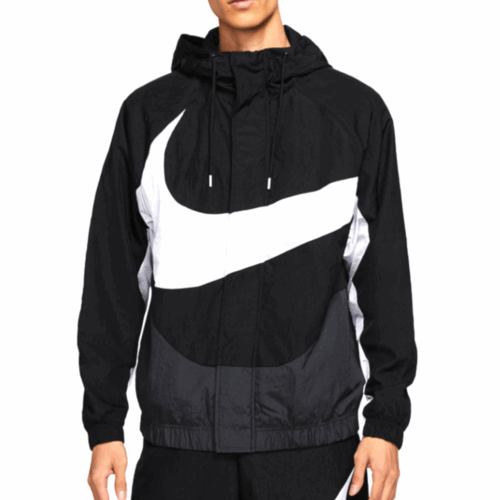 Kurtka Nike Sportswear Swoosh wiatrówka z kapturem czarna