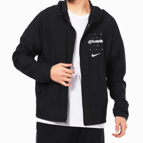 Kurtka Nike Escape windbreaker czarna z kapturem