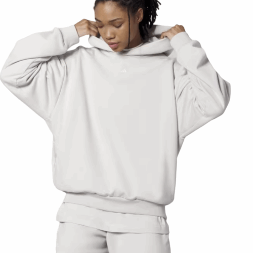 Bluza unisex Adidas Basketball kaptur biała