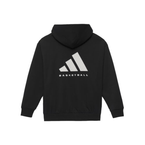 Bluza unisex Adidas Basketball kaptur czarna
