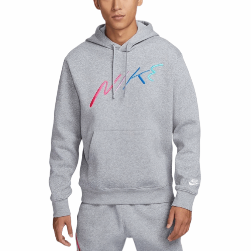 Bluza męska Nike Club Logo kangurka grey