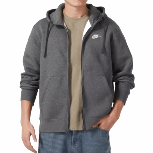 Bluza męska Nike NSW Club Fleece kaptur szara