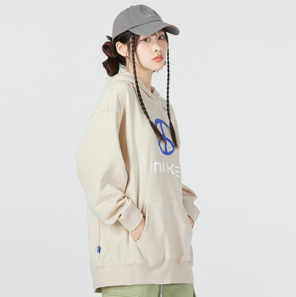 Bluza damska Nike NSW z kapturem ecru - obrazek 2