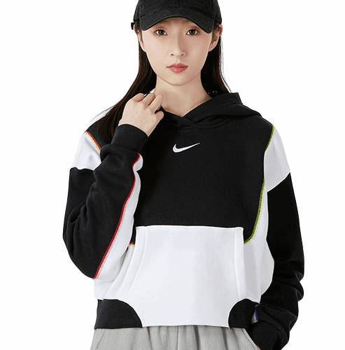 Bluza miejska Nike Bordado damska kangurka z kapturem