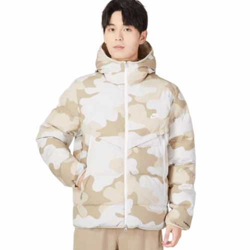 Kurtka Nike Therma Fit zimowa kaptur moro