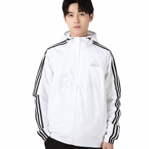 Kurtka wiatrówka Adidas Essentials z kapturem biała