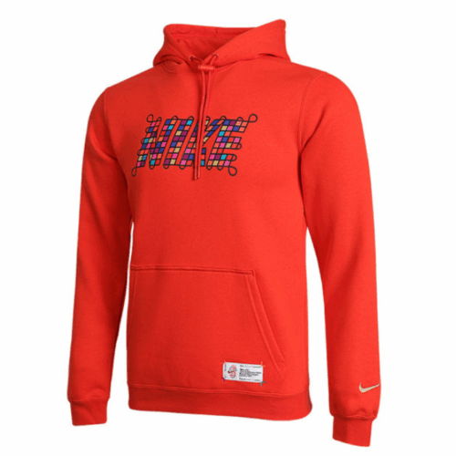 Bluza Nike mozaika czerwona z kapturem