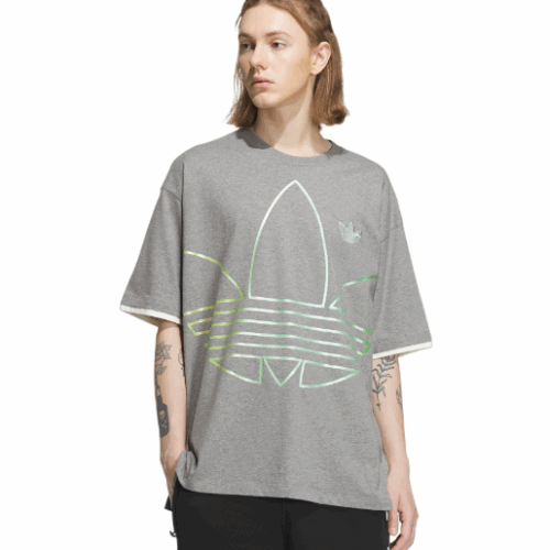 Koszulka damska Adidas Oversize szara