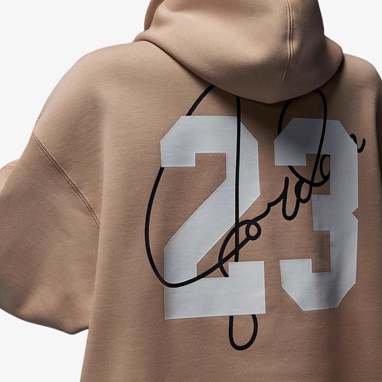 Bluza damska Nike Jordan AJGIRL kaptur beige - obrazek 3