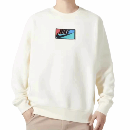 Bluza męska Nike logo bawełna biała