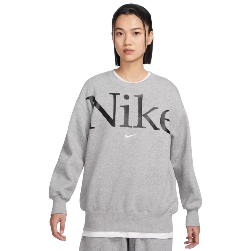 Bluza damska Nike Oversized Logo Grey