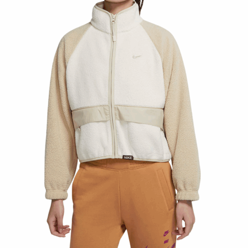 Kurtka polar damski Nike Sportswear JKT ecru