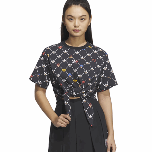 Koszulka damska Adidas wiązana czarna