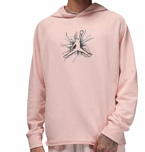 Bluza męska Nike Air Jordan z kapturem różowa