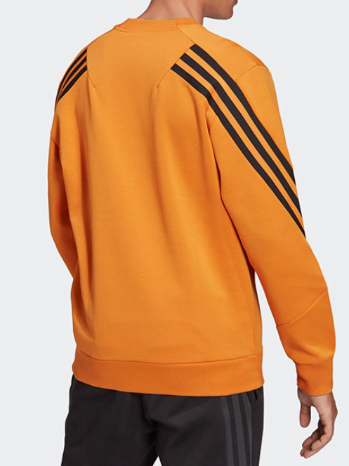 Bluza Adidas 3-Stripes Crew Pomarańczowa - obrazek 2