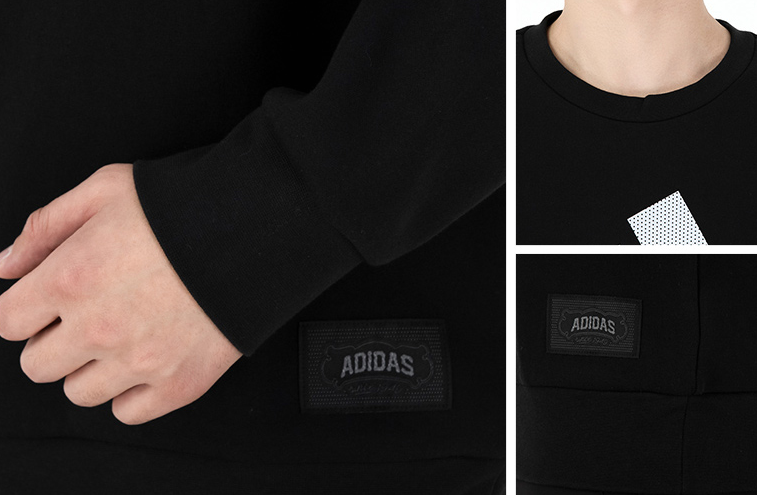 Adidas Showtime Graphic bluza czarna logo - obrazek 4