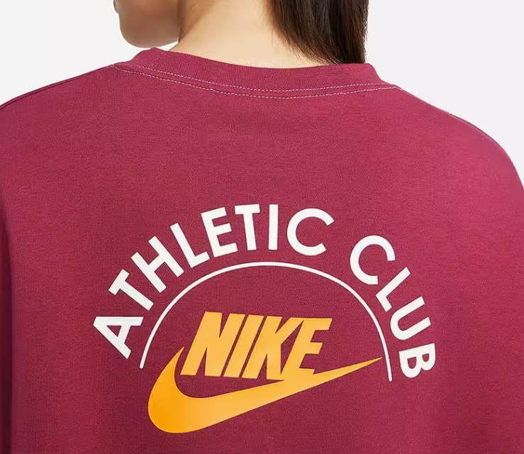 Bluza damska Nike Athletic Club wiśniowa - obrazek 4