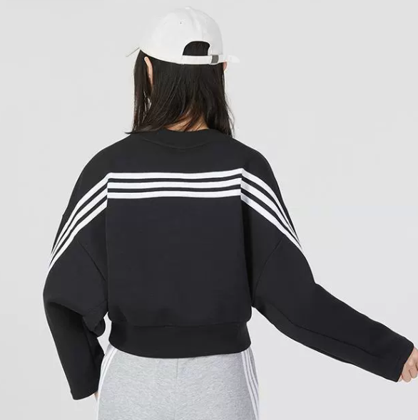 Bluza damska Adidas Future Icons krótka czarna - obrazek 3