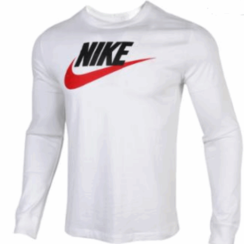 Bluzka Nike z długim rękawem longsleeve logo biała