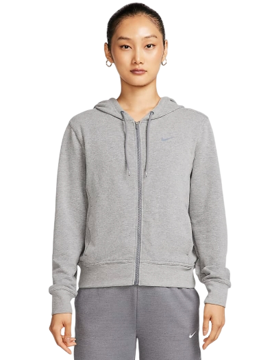 Bluza damska Nike Dri-FIT rozpinana kaptur szara