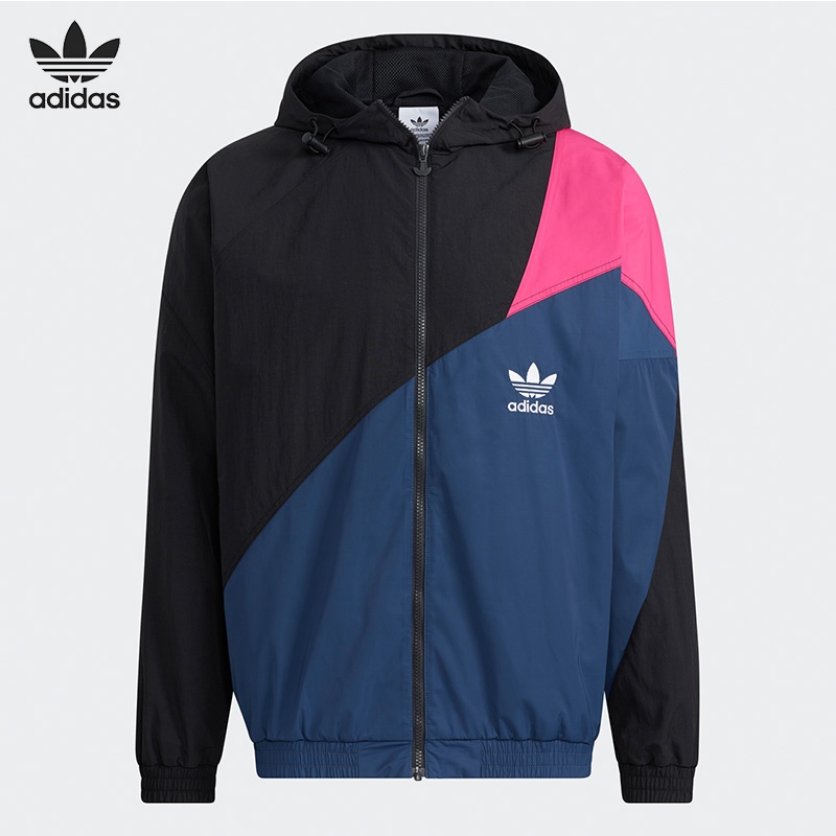 Kurtka Adidas Wiatrówka Sportowa czarna granatowa - obrazek 4