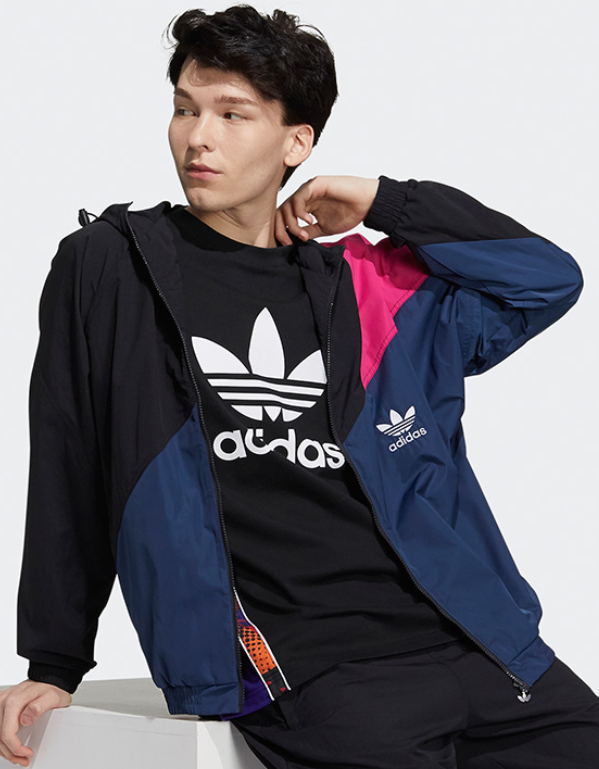 Kurtka Adidas Wiatrówka Sportowa czarna granatowa - obrazek 2