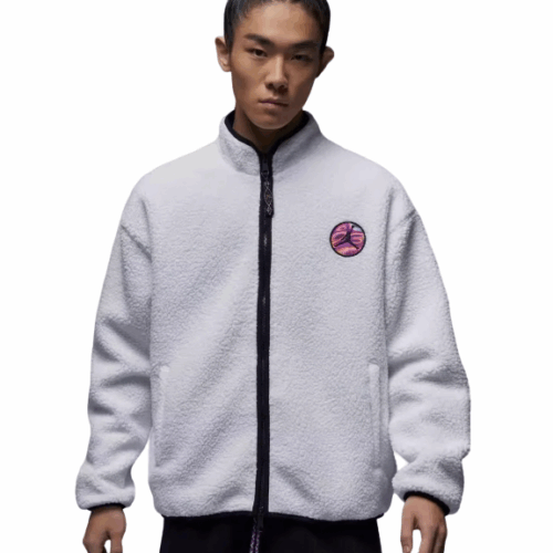 Kurtka polar Nike Jordan logo szara