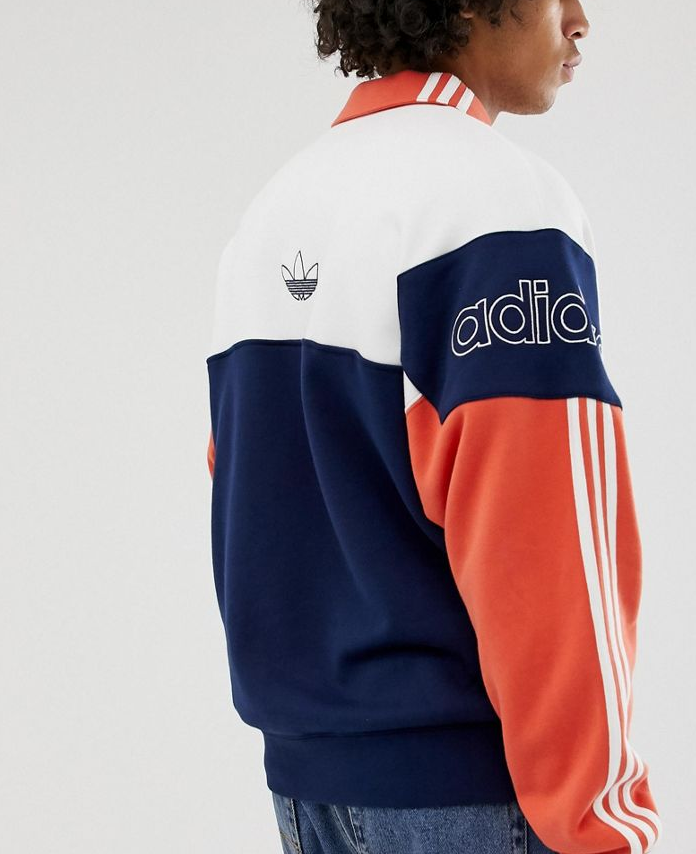 Bluza Adidas Rugby With Three Stripes kolorowa - obrazek 6