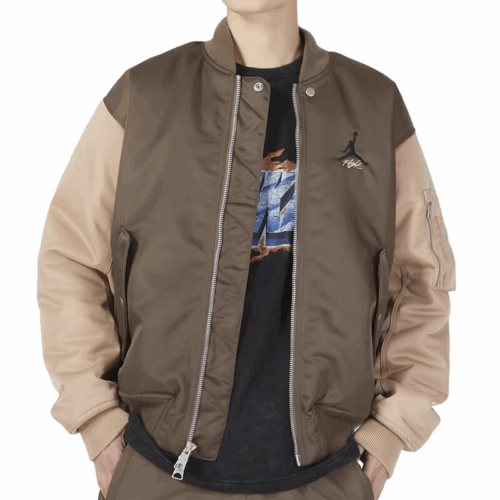 Kurtka męska Nike Jordan bomberka brązowa