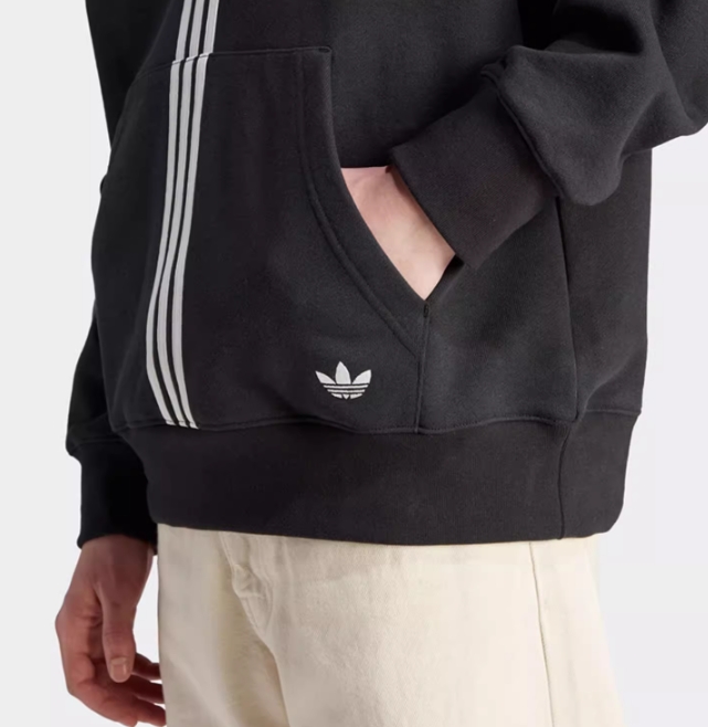 Adidas bluza z kapturem kangurka winter black - obrazek 3