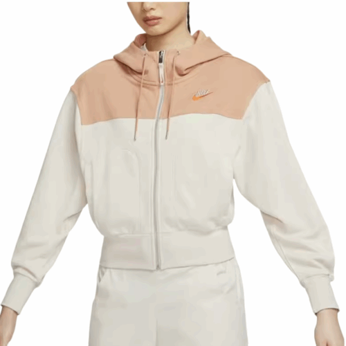 Bluza damska Nike Just Do It kaptur biały róż