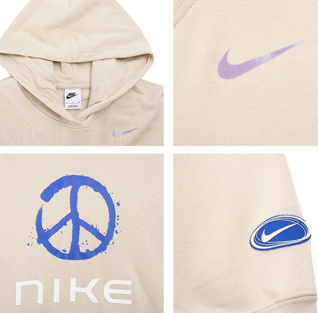 Bluza damska Nike NSW z kapturem ecru - obrazek 4