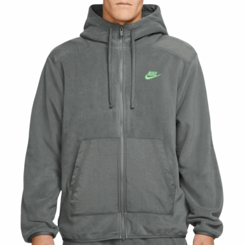 Bluza męska polar Nike kaptur szara