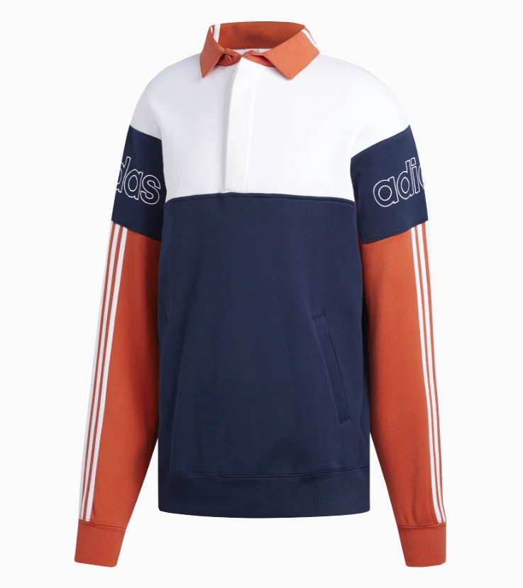 Bluza Adidas Rugby With Three Stripes kolorowa - obrazek 8