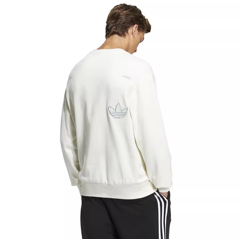 Bluza męska Adidas Print Logo ecru - obrazek 3