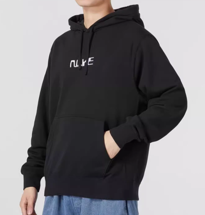 Bluza męska Nike Club Fleece kaptur czarna - obrazek 2