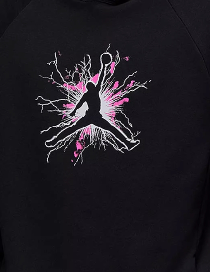 Bluza męska Nike Air Jordan z kapturem czarna - obrazek 5