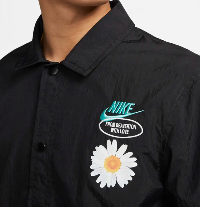 Kurtka Nike kreszowa na guziki czarna - obrazek 3