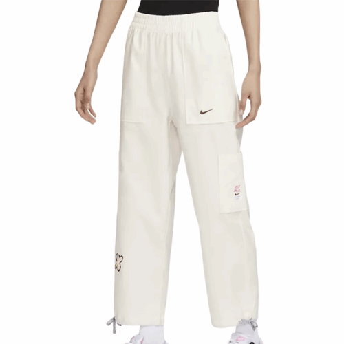 Spodnie damskie Nike AS NSW logo białe