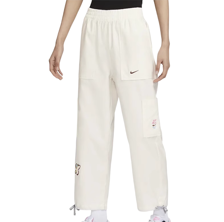 Spodnie damskie Nike AS NSW logo białe