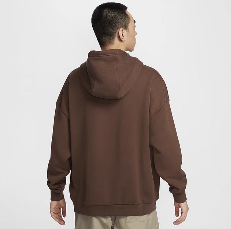 Bluza męska Nike Club kangurka kaptur brown - obrazek 2