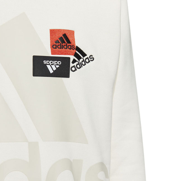 Bluza męska Adidas kangurka kaptur biała - obrazek 4