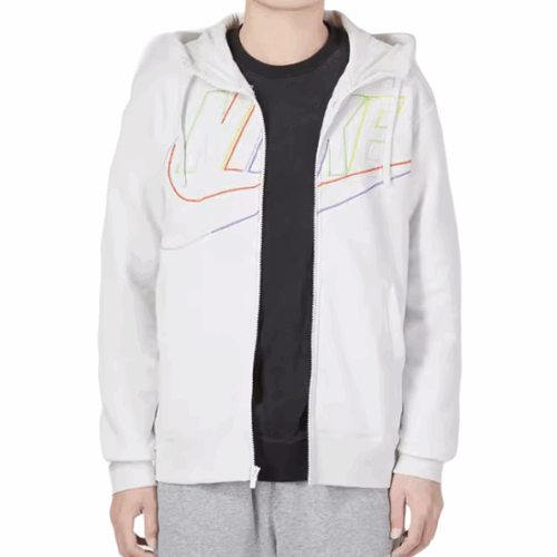 Bluza męska Nike Club rozpinana z kapturem biała