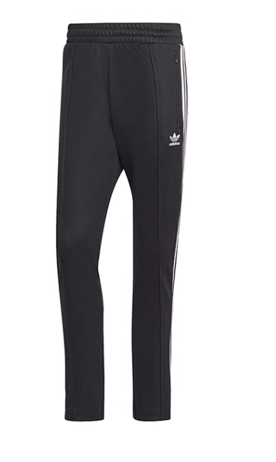 Spodnie dresowe męskie Adidas 3paski czarne - obrazek 5