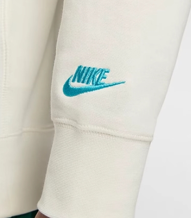 Bluza męska Nike Club French Terry ecru - obrazek 3