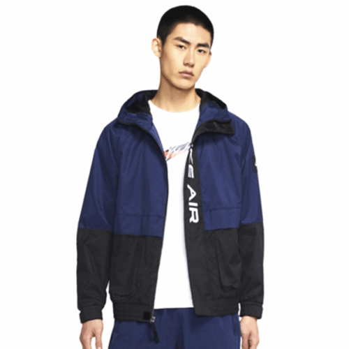 Kurtka Nike Air NSW wodoodporna z kapturem granatowa