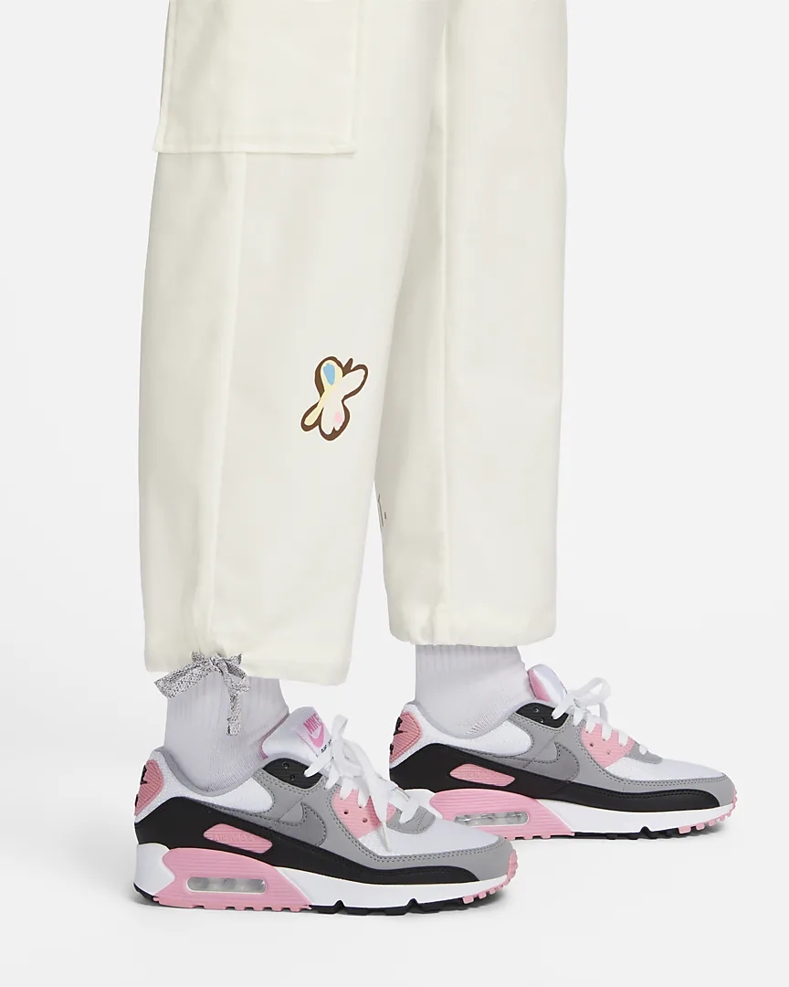 Spodnie damskie Nike AS NSW logo białe - obrazek 5