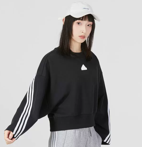 Bluza damska Adidas Future Icons krótka czarna - obrazek 2